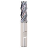 SGS 39843 | 0.375" Diameter x 0.375" Shank x 0.875" LOC x 2.500" OAL x 0.030" Radius 4 Flute MN (MEGACOAT NANO) Coated Corner Radius End Mill