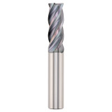SGS 47812 | 8.00mm Diameter x 8.00mm Shank x 19.00mm LOC x 63.00mm OAL x 2.00mm Radius x 34-38 Degree Helix Angle 4 Flute MN (MEGACOAT NANO) Coated Carbide Corner Radius End Mill