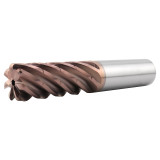 SGS 77499 | 1.000" Diameter x 1.000" Shank x 4.000" LOC x 7.000" OAL x 0.030" Radius 7 Flute TM (Ti-NAMITE-M) Coated Chip Breaker Corner Radius End Mill
