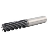 SGS 74766 | 0.630" Diameter x 0.630" Shank x 1.890" LOC x 3.937" OAL x 0.079" Radius 7 Flute AlTiN (Ti-NAMITE-A) Coated Chip Breaker Corner Radius End Mill