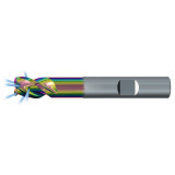 Emuge 2884RZ.012025 | 12.00mm Diameter x 12.00mm Shank x 12.00mm LOC x 83.00mm OAL x 2.50mm Radius x 40 Degree Helix Angle 4 Flute CrN Coated Carbide Corner Radius End Mill