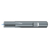 Emuge GF163131.9705 | LK M22x2.00mm Thread Size x 16.00mm Shank x 26.70mm Flute Length x 90.00mm OAL 5 Flute Bright Coated Carbide Thread Mill