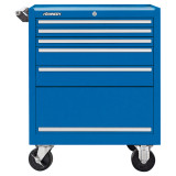 Kennedy 275XBL | 27" Width x 18" Depth x 29-1/16" Height 5 Drawer Powder Coat Paint Steel Rolling Tool Cabinet - Blue