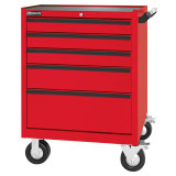 Kennedy 295MPR | 29" Width x 20" Depth x 33" Height 5 Drawer Powder Coat Paint Steel Rolling Tool Cabinet - Red