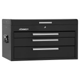 Kennedy 263BK | 26-1/8" Width x 12-1/8" Depth x 14-3/4" Height 3 Drawer Powder Coat Paint Steel Mechanics' Chest - Black