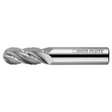Data Flute 49409-00-D| SSBNSTC40156 1/8" Diameter x 1/8" Shank x 1/4" LOC x 1-1/2" OAL C4 Coated Ball Nose End Mill