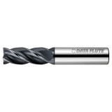 Data Flute 49621-85-D| SSLSM40312C11 1/4" Diameter x 1/4" Shank x 3/8" LOC x 4" OAL C7 Coated Corner Radius End Mill