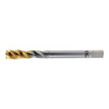 OSG 1645008362 | EXOPRO UNF #8 - 36 Thread Size x 0.168" Shank x 0.252" Length x 2.480" OAL Modified Bottom (2.5P) Chamfer H2 2 Flute TiN Coated HSSE 16450 Spiral Flute Tap