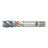 OSG 1658002008 | A Brand BSPP 1/4" - 19 Thread Size x 0.563" Shank x 0.748" Length x 3.937" OAL x 40 Degree Helix Angle 3 Flute V Coated HSSE 16580 Standard Pipe Tap