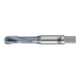 OSG 1753208 | EXOTAP UNC 7/16" - 14 Thread Size x 0.323" Shank x 0.571" Length x 3.156" OAL Modified Bottom (2.5P) Chamfer H3 3 Flute V Coated VC-10 313 Spiral Flute Tap
