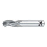 OSG 403-0394-BN | 1.00mm Diameter x 3.00mm Shank x 3.00mm LOC x 39.00mm OAL x 0.50mm Radius x 30 Degree Helix Angle 3 Flute BRIGHT Coated Carbide 403BN Ball Nose End Mill