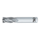OSG 404-0394 | 1.00mm Diameter x 3.00mm Shank x 3.00mm LOC x 39.00mm OAL x 30 Degree Helix Angle 4 Flute BRIGHT Coated Carbide 404 Square End Mill