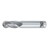 OSG 404-0591-BN11 | 1.50mm Diameter x 3.00mm Shank x 5.00mm LOC x 39.00mm OAL x 0.75mm Radius x 30 Degree Helix Angle 4 Flute TiAlN Coated Carbide 404BN BN Ball End Mill