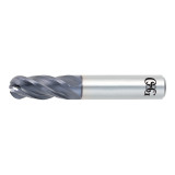 OSG HP441-4375-BN | HY-PRO CARB 7/16" Diameter x 0.438" Shank x 1.000" LOC x 2.750" OAL x 0.219" Radius x 35 Degree Helix Angle 4 Flute TiAlN Coated Carbide HP441BN Ball Nose End Mill