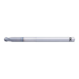 OSG 3056106 | A Brand 0.20mm Diameter x 4.00mm Shank x 0.16mm LOC x 45.00mm OAL x 0.10mm Radius x 30 Degree Helix Angle 2 Flute DUROREY Coated Carbide 8590 Ball Nose End Mill