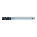 OSG 457110211 | EXOCARB 10.00mm Diameter x 1.00mm Shank x 15.00mm LOC x 10.00mm OAL x 1.00mm Radius x 45 Degree Helix Angle 4 Flute WXS Coated Carbide 4571 Corner Radius End Mill