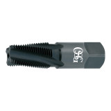 OSG 1251301 | NPT, ANPT 1/4" - 18 Thread Size x 0.563" Shank x 1.062" Length x 2.437" OAL x 15 Degree Helix Angle 4 Flute Steam Oxide Coated HSS S125 Spiral Flute Pipe Tap