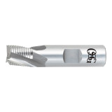 OSG 4205600 | 1" Diameter x 0.750" Shank x 1.000" LOC x 3.500" OAL x 25 Degree Helix Angle 3 Flute BRIGHT Coated HSS-CO 420 Roughing End Mill
