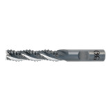 OSG 4309700 | 3/8" Diameter x 0.375" Shank x 0.875" LOC x 2.625" OAL x 35 Degree Helix Angle 3 Flute BRIGHT Coated HSS-CO 430E Roughing End Mill
