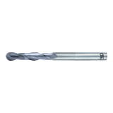 OSG 70101616 | EXOCARB 1/2" Diameter x 0.500" Shank x 1.000" LOC x 3.000" OAL x 0.250" Radius x 30 Degree Helix Angle 2 Flute DIAMOND Coated Carbide 7010 Ball End Mill