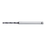 OSG 8577170 | EXOCARB 1.70mm Drill Size x 3.00mm Shank x 20.40mm Flute Length x 58.00mm OAL x 120 Degree Point Angle 2 Flute Super Smooth Coated Carbide 5340 Micro Drill Bit
