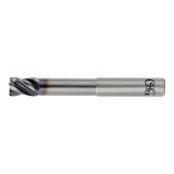 OSG VG446-6250 | HY-PRO CARB 5/8" Diameter x 0.625" Shank x 0.750" LOC x 4.125" OAL x 0.060" Radius x 35 Degree Helix Angle 4 Flute TiAlN Coated Carbide VG446 Corner Radius End Mill
