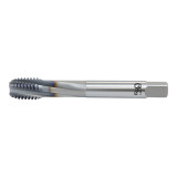 OSG 34822308 | EXOTAP MF M24.00x1.50mm Thread Size x 19.30mm Shank x 24.00mm Length x 14.00mm OAL Modified Bottom (2.5P) Chamfer D6 4 Flute V Coated VC-10 348TI Spiral Flute Tap