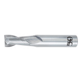 OSG 402-3438 | 11/32" Diameter x 0.375" Shank x 0.875" LOC x 2.500" OAL x 30 Degree Helix Angle 2 Flute BRIGHT Coated Carbide 402 Square End Mill