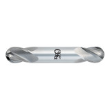 OSG 424-0312-BN11 | 1/32" Diameter x 0.125" Shank x 0.078" LOC x 1.500" OAL x 0.016" Radius x 30 Degree Helix Angle 4 Flute TiAlN Coated Carbide 424BN BN Double Ended Ball End Mill