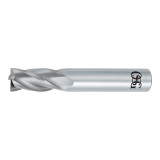 OSG 496-375411 | 3/8" Diameter x 0.375" Shank x 1.000" LOC x 2.500" OAL x 0.045" Radius x 30 Degree Helix Angle 4 Flute TiAlN Coated Carbide 496 Corner Radius End Mill