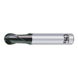 OSG 91100111 | EXOCARB 1.00mm Diameter x 6.00mm Shank x 1.50mm LOC x 5.00mm OAL x 0.50mm Radius x 30 Degree Helix Angle 2 Flute WXS Coated Carbide 9110 Ball End Mill