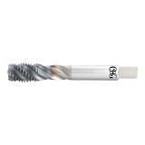 OSG 1654501908 | A Brand UNC 1" - 8 Thread Size x 0.800" Shank x 1.252" Length x 6.299" OAL Modified Bottom (2.5P) Chamfer h6 4 Flute V Coated VC-10 16545 Spiral Flute Tap