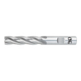 OSG 4610400 | 1" Diameter x 1.000" Shank x 1.000" LOC x 3.500" OAL x 30 Degree Helix Angle 5 Flute BRIGHT Coated HSS-CO 460 Roughing End Mill