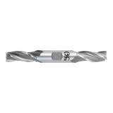 OSG 5320100 | 1/8" Diameter x 0.375" Shank x 0.375" LOC x 3.063" OAL x 30 Degree Helix Angle 3 Flute BRIGHT Coated HSS-CO 532 Double Ended Square End Mill