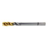 OSG 1645503054 | EXOPRO M M3.00x0.50mm Thread Size x 3.58mm Shank x 4.10mm Length x 56.00mm OAL Modified Bottom (2.5P) Chamfer D4 2 Flute TiN Coated HSSE 16455 Spiral Flute Tap