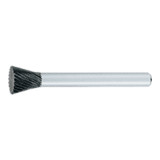 OSG 952-2362 | 6.00mm Diameter x 6.00mm Shank x 8.00mm LOC x 5.00mm OAL x 10 Degree Included Angle BRIGHT Coated Carbide 952 Inverted Taper Shape Burr