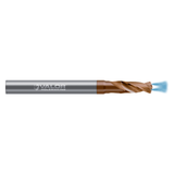 Valor V219076-X | 0.181" Diameter x 6.00mm Shank x 0.543" Drill Length x 140 Degree Point Angle 2 Flute Val-Max X Coated High Performance Coolant Drill