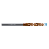 Valor V660535-X | 0.488" Diameter x 14.00mm Shank x 2.440" Drill Length x 140 Degree Point Angle 2 Flute Val-Max X Coated High Performance Coolant Drill