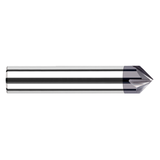 Harvey Tool 731924-C3 | 0.375" Shank x 0.316" LOC x 2.500" OAL x 30 Degree Angle Per Side 4 Flute AlTiN Coated Carbide Pointed Chamfer Cutter