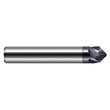 Harvey Tool 693016-C3 | 0.250" Shank x 0.095" LOC x 2.500" OAL x 60 Degree Angle Per Side 5 Flute AlTiN Coated Carbide Flat Chamfer Cutter