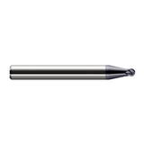 Harvey Tool 758255-C3 | 1.40mm Diameter x 1/8" Shank x 0.044" LOC x 1.500" OAL 4 Flute AlTiN Coated Carbide Miniature Ball End Mill