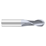 Fullerton Tool 30388 | 13/64" Diameter x 1/4" Shank x 2-1/2" OAL 2 Flute TiCN Coated Ball End Mill