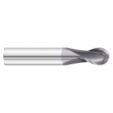 Fullerton Tool 32882 | 3/64" Diameter x 1/8" Shank x 1-1/2" OAL 2 Flute TiAlN Coated Stub Length Ball End Mill