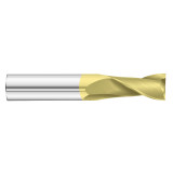 Fullerton Tool 33131 | 11/64" Diameter x 3/16" Shank x 2" OAL 2 Flute TiN Coated Square End Mill