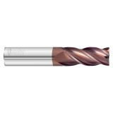 Fullerton Tool 35398 | 1/2" Diameter x 1/2" Shank x 3" OAL x 0.090" Radius 4 Flute FC20 Coated Corner Radius End Mill