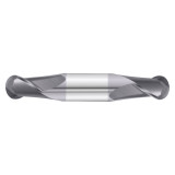 Fullerton Tool 36069 | 5/32" Diameter x 3/16" Shank x 2" OAL 2 Flute TiAlN Coated Stub Length Ball End Mill