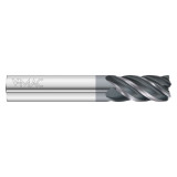 Fullerton Tool 36463 | 1/2" Diameter x 1/2" Shank x 3" OAL x 0.120" Radius 5 Flute FC21 Coated Corner Radius End Mill