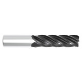 Fullerton Tool 36506 | 1/2" Diameter x 1/2" Shank x 4" OAL x 0.060" Radius 5 Flute FC21 Coated Corner Radius End Mill
