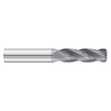 Fullerton Tool 91286 | 0.118" Diameter x 0.118" Shank x 2.992" OAL x 0.020" Radius 4 Flute TiAlN Coated Corner Radius End Mill
