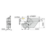 Tungaloy 6948180 | CHTBR16-120-CHP 1.020" Width x 1" Height x 6.598" OAL Uncoated Steel Parting-Off Indexable Holder